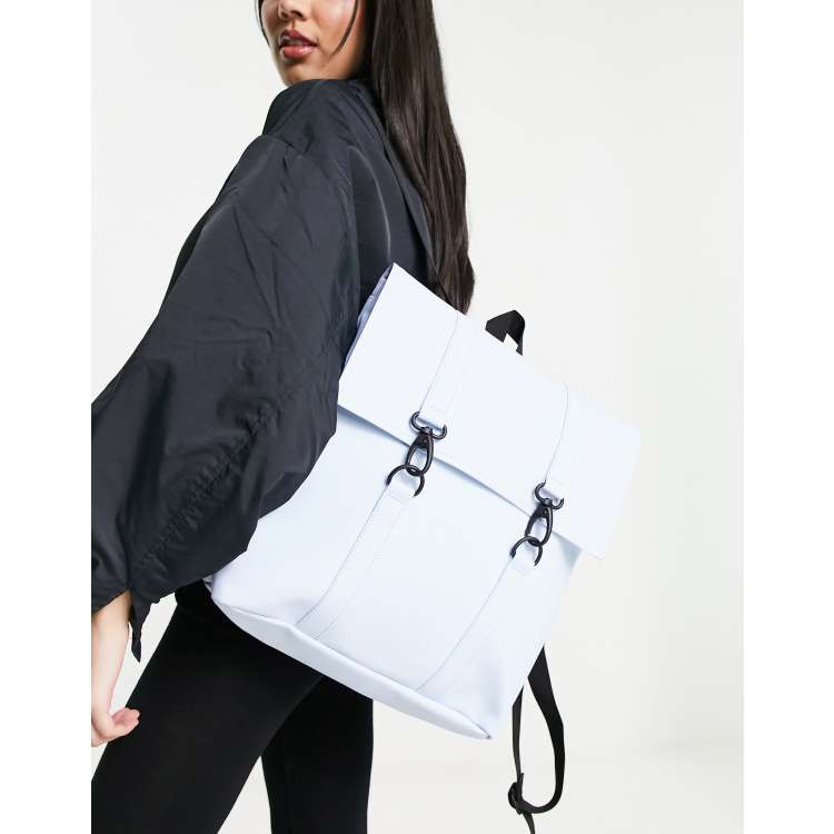 Rains MSN mini backpack in sky blue ASOS