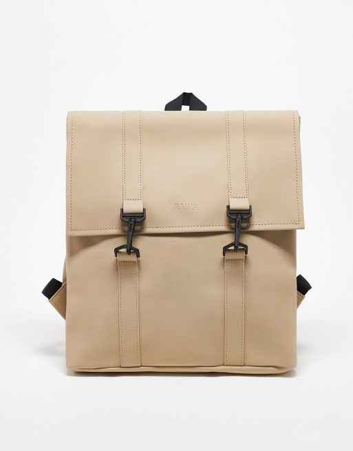 Rains MSN mini unisex waterproof backpack in sand | ASOS