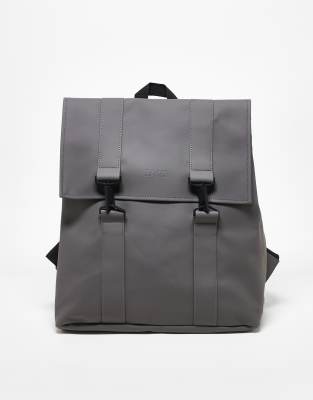 RAINS MSN UNISEX WATERPROOF BACKPACK IN GRAY