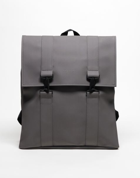 Rains – MSN – Wasserfester Unisex-Rucksack in Grau - view 1
