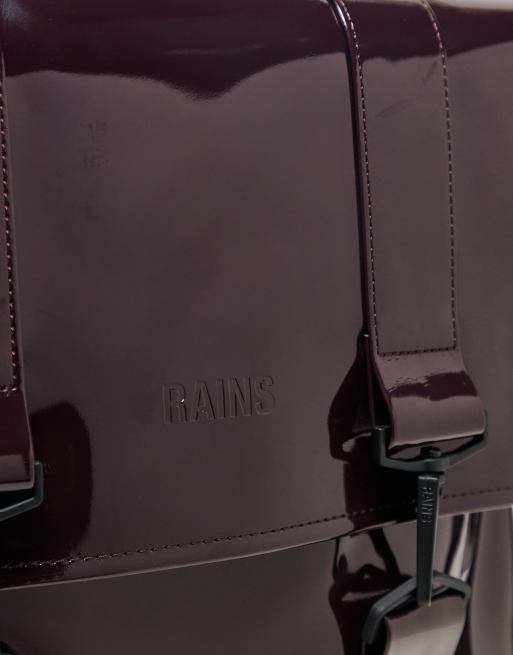 バックパック・リュック Msn Bag Mini W3 Backpack - RAINS - Synthetic - Burgundy Rains MSN waterproof backpack in burgundy shine exclusive to