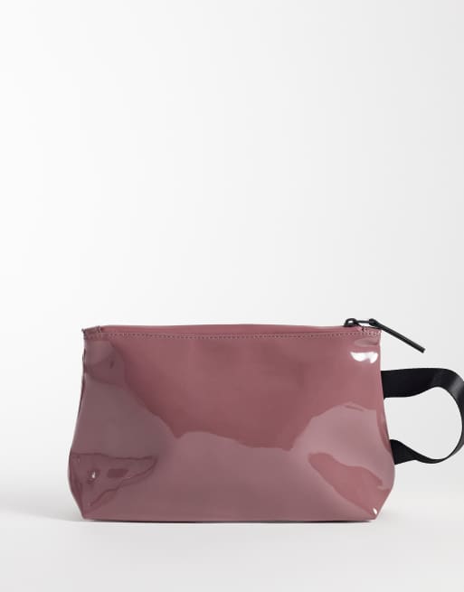 Rains neceser de cosmética impermeable con cremallera en malva, 4 de 4