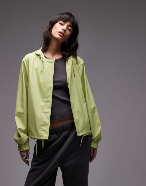 Rains – Neongul jacka i kort design - view 1