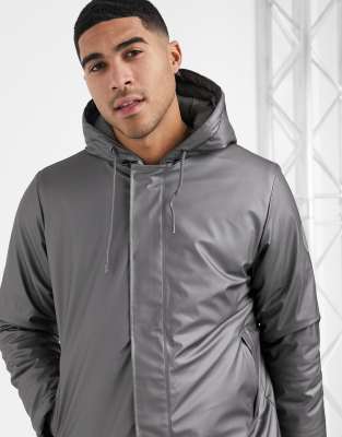 padded raincoat with hood