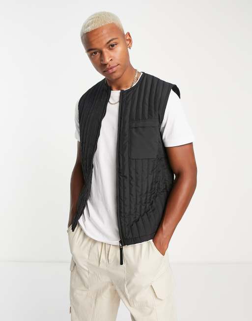 Rains liner padded tank top in black