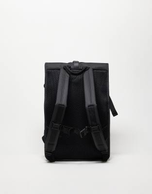 Shop Rains Rolltop 23l Waterproof Backpack In Black