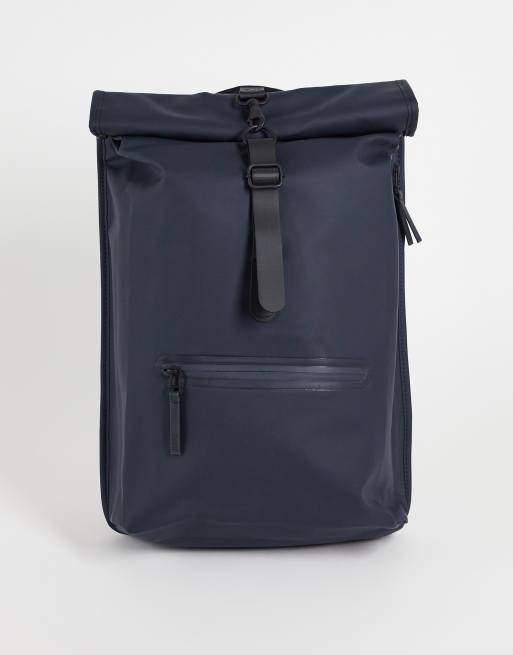 Rains rolltop backpack in navy