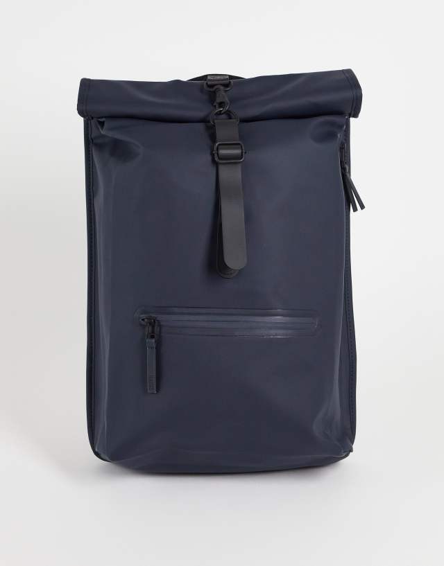 Rains rolltop backpack in Navy