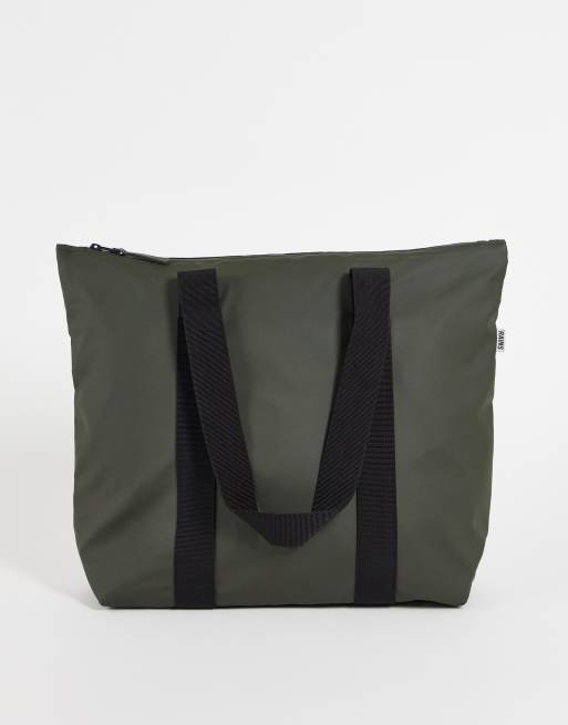 Rains rush tote in green ASOS
