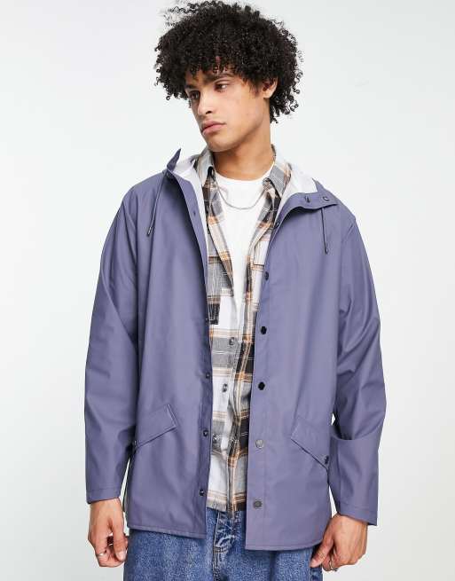 Rains short jacket in blue | ASOS