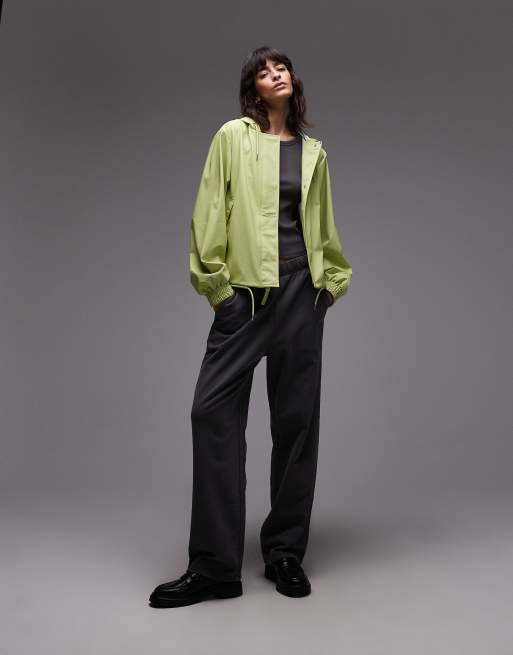 Rains short Jacket in neon yellow, 3 of 4