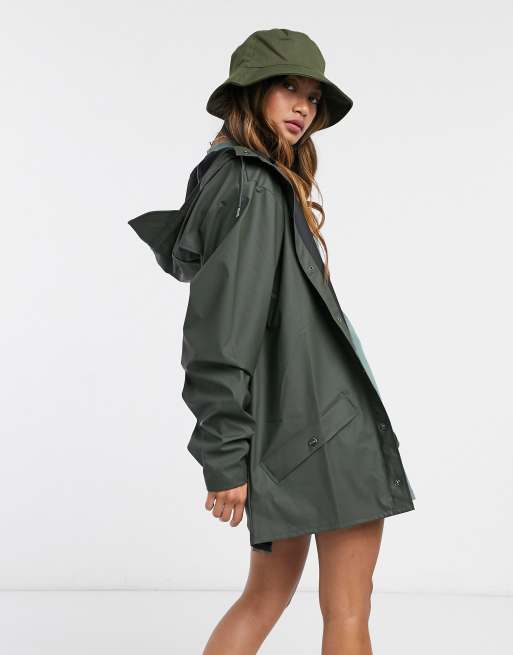 Green top waterproof jacket