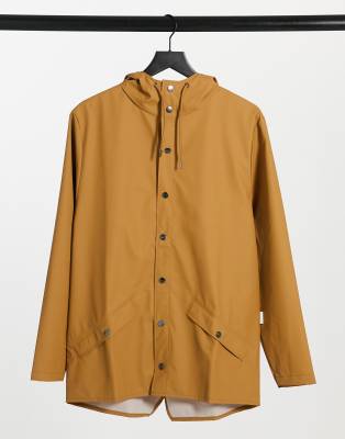 Rains Short Waterproof Jacket In Khaki-green In Green