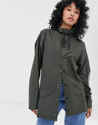 Rains Short Waterproof Jacket-green In Green