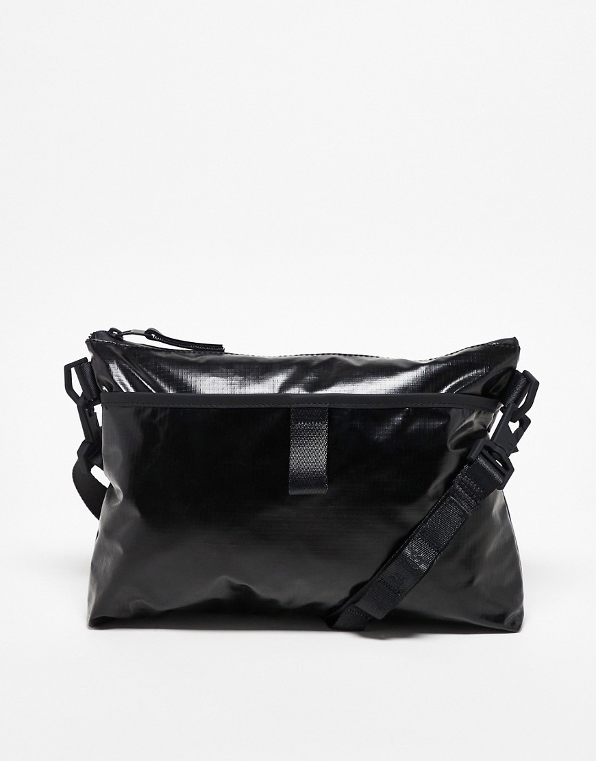 Rains Sibu Musette unisex waterproof durable crossbody bag in black