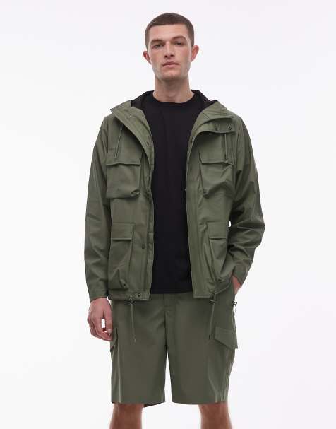 Rains – Suva 12540 – Zielone wodoodporne szorty typu hardshell - view 1