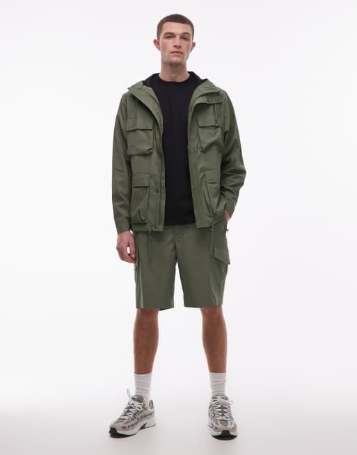Rains – Suva 12540 – Zielone wodoodporne szorty typu hardshell, 3 z 5