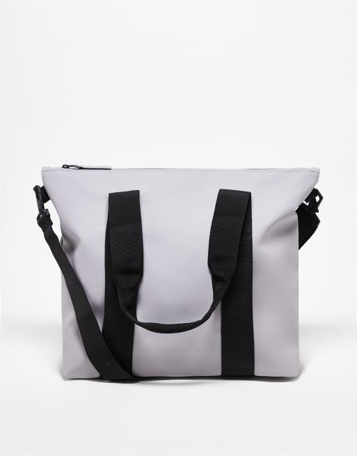 Rains – Szaroliliowa mała torba wodoodporna typu tote z paskiem crossbody