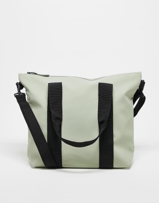 Rains – Szałwiowa mała torba typu tote z paskiem crossbody z wodoodpornego materiału
