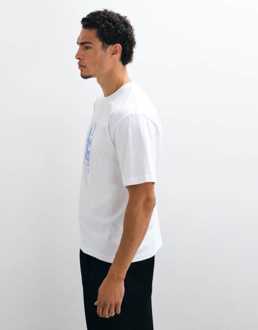 Rains t-shirt relaxed à manches courtes avec logo graphique en blanc, 4 de 5