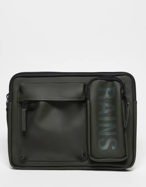 Rains - Texel - Laptophoes in donkergroen - view 1