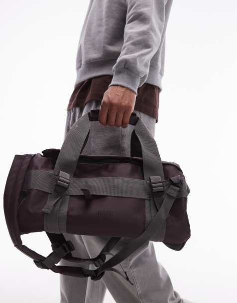 Rains texel mini duffel bag in dark brown - view 1