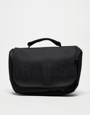 Rains Texel unisex waterproof wash bag in black - ASOS Price Checker