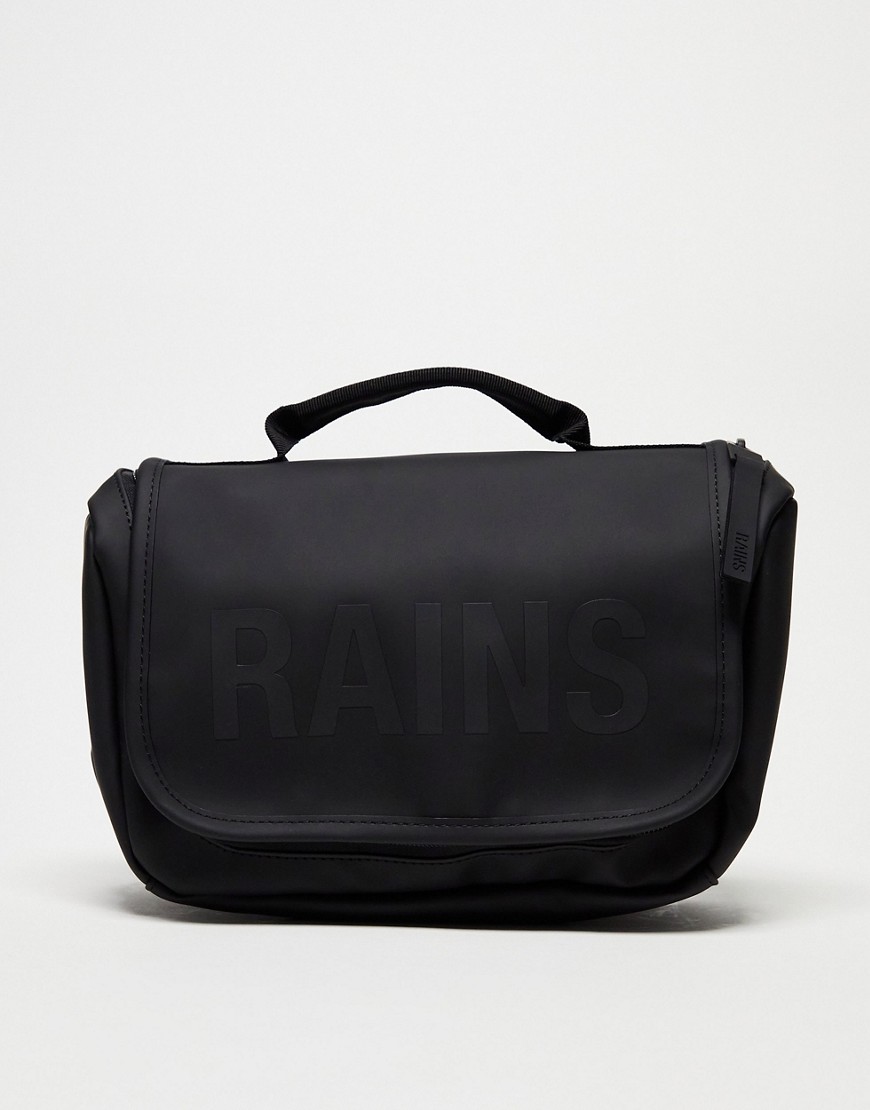 Rains Texel unisex waterproof wash bag in black