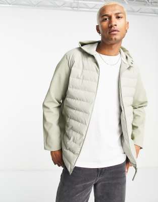 Rains trekker jacket in cream  - ASOS Price Checker
