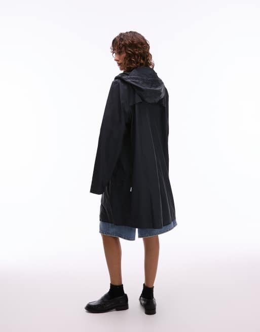 Rains Unisex – 12020 – Granatowa długa kurtka wodoodporna, 4 z 4