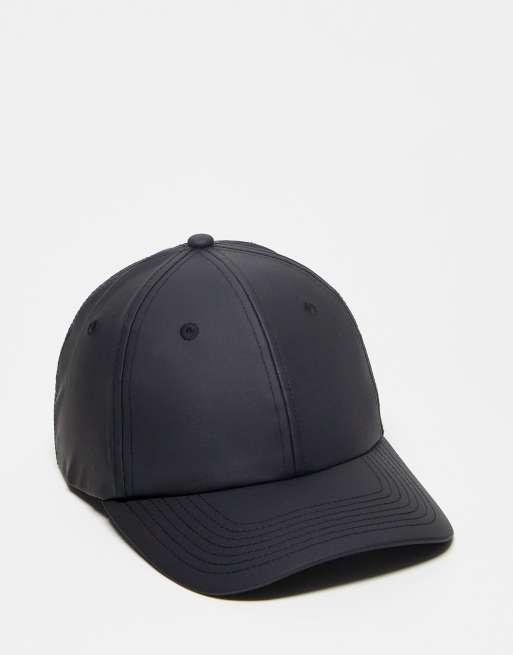 Rains Unisex – Czarna wodoodporna czapka baseballowa z daszkiem