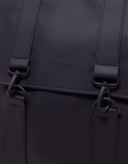 Rains unisex MSN large backpack in black | ASOS