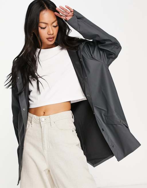 Rains unisex short waterproof jacket in slate - GREY | ASOS