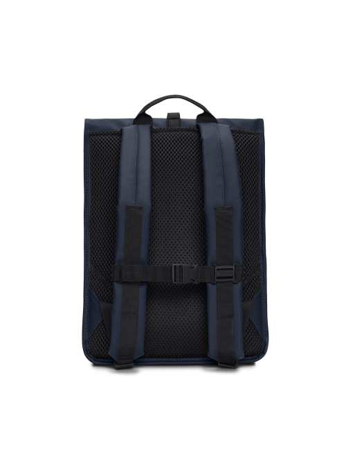 Rains unisex waterdichte rolltoprugzak in marineblauw, 2 van 5