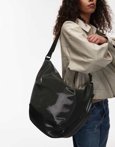 Rains – Valera – Große Schultertasche in Metallic-Grün - view 1