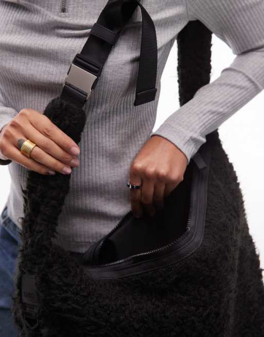 Rains valera vision large shoulder bag in black | ASOS