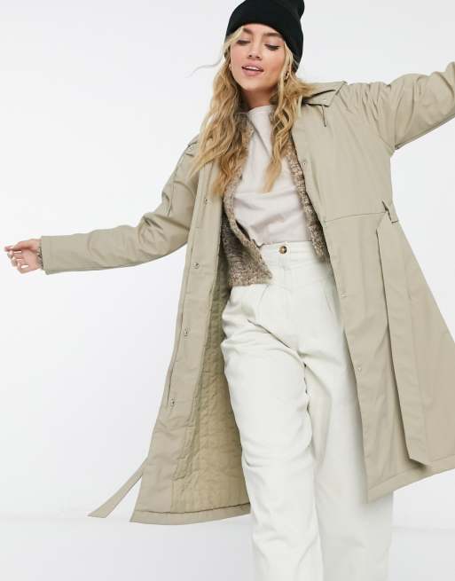 Rains belted best sale waterproof trench coat