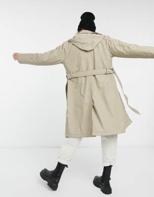 beige waterproof trench coat