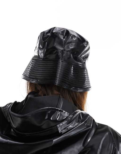 Rains – Wasserdichter Anglerhut in glänzendem Schwarz, Exklusiv bei ASOS, 3 von 4