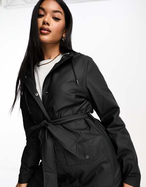 Belted sale waterproof jacket