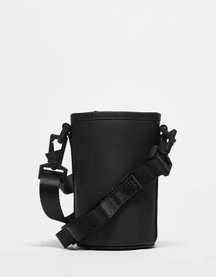 Rains Rains waterproof bottle holder with crossbody strap in black