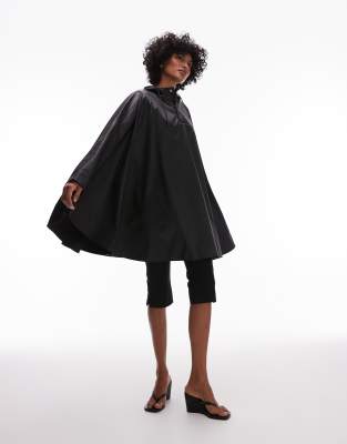 Rains Waterproof Cape Poncho In Black