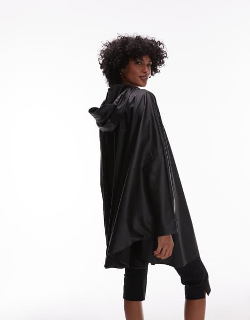 Rains waterproof cape poncho in black