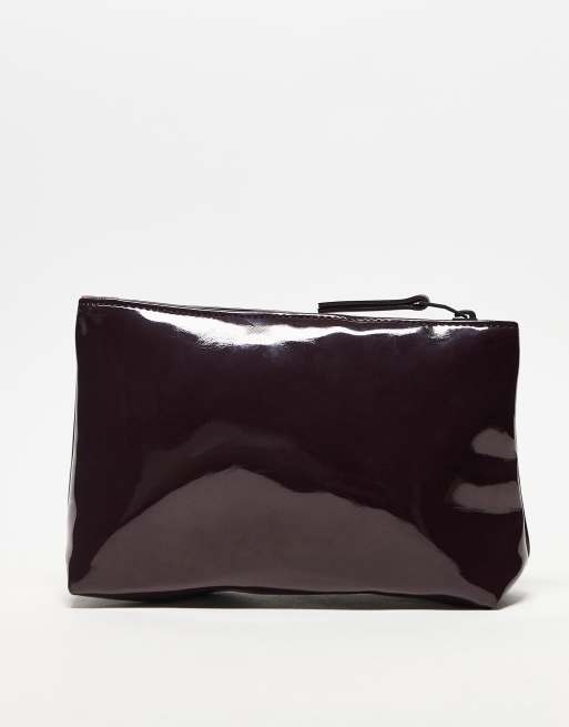 Rains waterproof cosmetic bag in burgundy shine exclusive to asos, 3 of 3