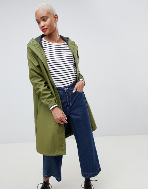 Rains fishtail cheap parka green