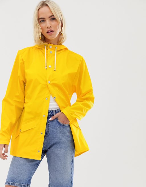 Asos store yellow raincoat