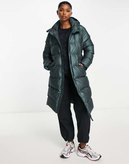 Long bubble coat hot sale with hood