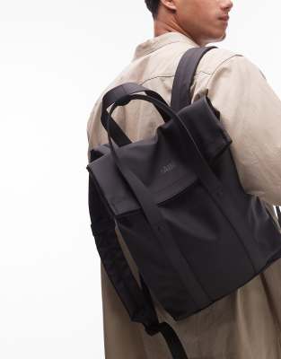 Rains Rains waterproof small tote backpack in black