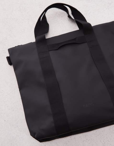 Rains waterproof tote bag in black - view 2