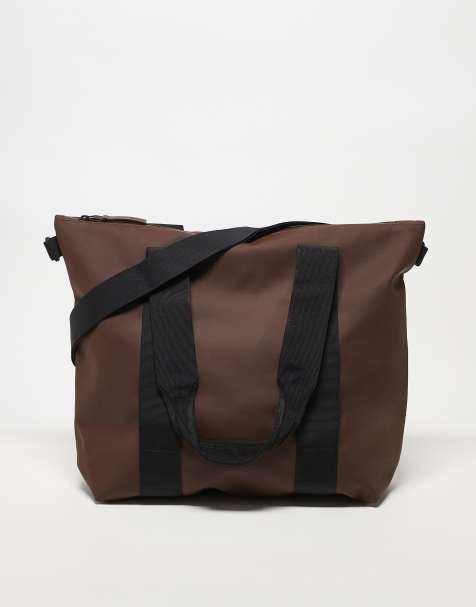 Rains waterproof tote bag mini in brown - view 1